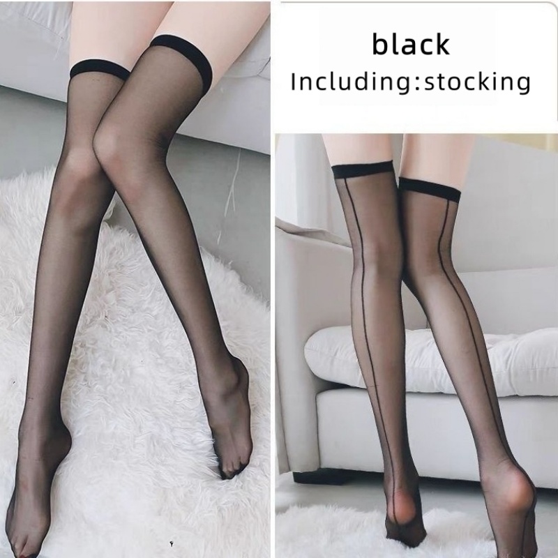 Back Vertical Line Thigh High  - đánh giá và giá Thigh High Sock Stay Up
