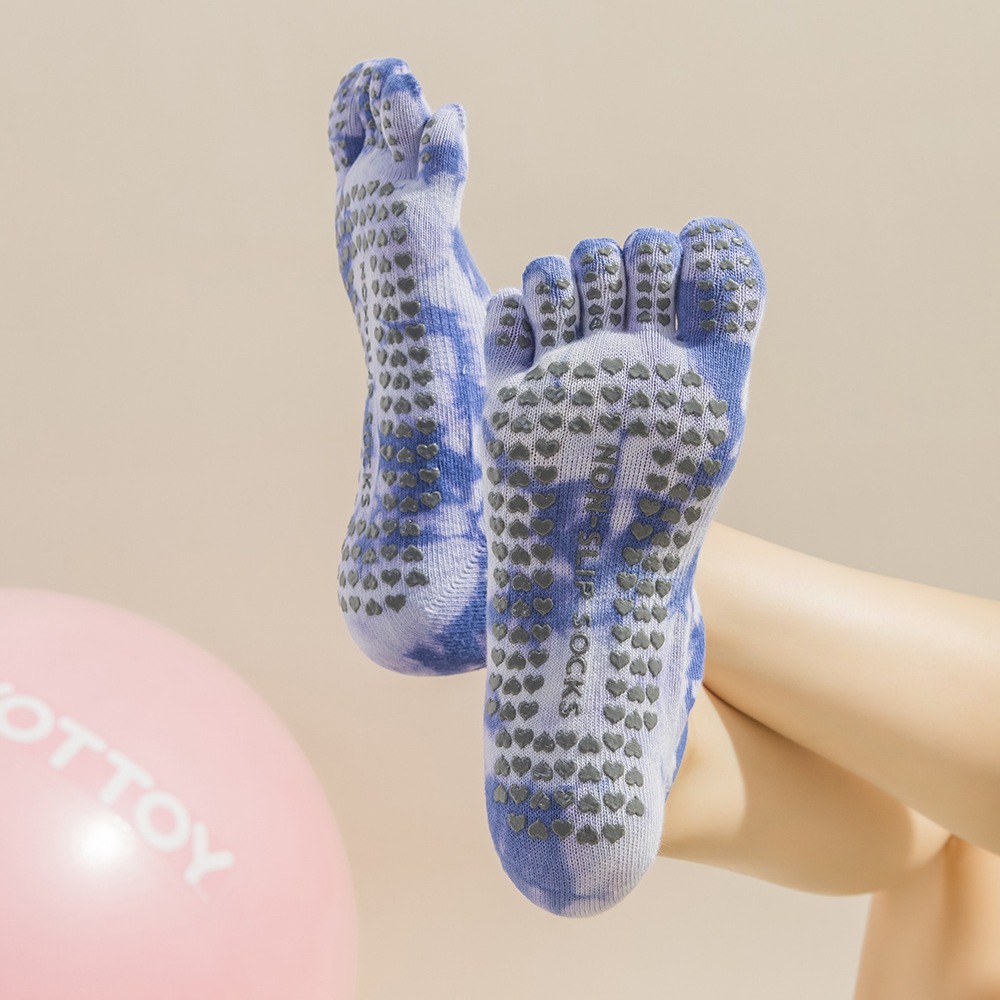 Women's Tie-Dye Five-Finger Gr - đánh giá và giá Grip Sock Yoga